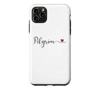 Carcasa para iPhone 11 Pro MAX Peregrino Tipografía Corazón Regalo de Acción de Gracias