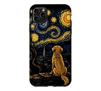 Carcasa para iPhone 11 Pro MAX Perro Noche Estrellada Van Gogh Luna Arte Mamá Papá Miau