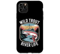 Carcasa para iPhone 11 Pro MAX Pesca con Mosca Wild Trout River Life Pescador Rio