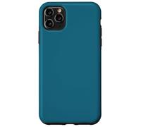 Carcasa para iPhone 11 Pro MAX Petrol Teal Blue Minimalista Estética Color Sólido