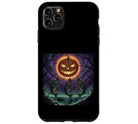 Carcasa para iPhone 11 Pro MAX Pez lubina Aullando a la Luna, Pescador Vintage, Divertido Pescador