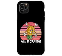 Carcasa para iPhone 11 Pro MAX Piña Divertida, All U Can Eat Retro Upside Down Piña