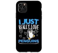 Carcasa para iPhone 11 Pro MAX Pingüino I Just Really Love Penguins