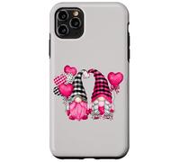 Carcasa para iPhone 11 Pro MAX Pink Buffalo Plaid and Heart Balloons Valentine's GNOME