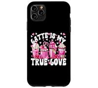 Carcasa para iPhone 11 Pro MAX Pink Latte Mug Set True Love For Women Valentines Coffee