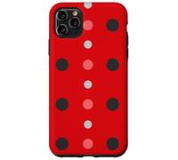 Carcasa para iPhone 11 Pro MAX Pink & Red Black Polka Dot Ladybug Cute Lady Bug Polka Dots