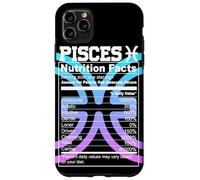 Carcasa para iPhone 11 Pro MAX Piscis Información Nutricional Signo del Zodíaco Astrología Azul Púrpura