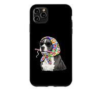 Carcasa para iPhone 11 Pro MAX Pitbull Pittie Dog Granny - Hilo Cuadrado para Ganchillo