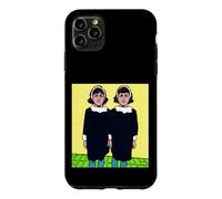 Carcasa para iPhone 11 Pro MAX Pop Art Twin Girls Vintage Cómic Gráfico de Medio Tono