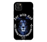 Carcasa para iPhone 11 Pro MAX Porque con Dios Nada será Imposible Lucas 1:37 Fe