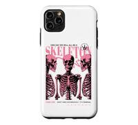 Carcasa para iPhone 11 Pro MAX Póster sarcástico Divertido de semitono sarcástico de anatomía Esqueleto Rosa gótico