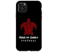 Carcasa para iPhone 11 Pro MAX Praia Do Camilo Portugal Tribal Tortuga Marina Océano Arte Diseño