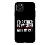 Carcasa para iPhone 11 Pro MAX Prefiero Estar Viendo programas de Crimen con mi Gato - Misterio