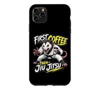 Carcasa para iPhone 11 Pro MAX Primero Café, Luego Jiu-Jitsu: Café Y Lucha Cuerpo A Cuerpo