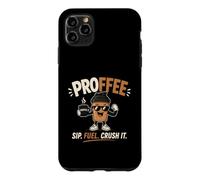 Carcasa para iPhone 11 Pro MAX Proffee Sip Fuel Crush It Proteína Café Entrenamiento Motivación