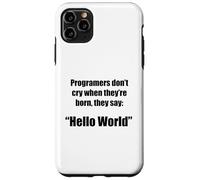 Carcasa para iPhone 11 Pro MAX Programadores Hola Mundo Frase Divertida Geek