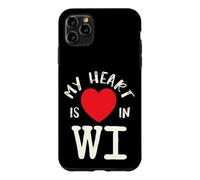 Carcasa para iPhone 11 Pro MAX Proud State My Heart Is In WI Wisconsin