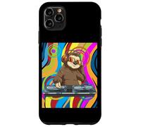 Carcasa para iPhone 11 Pro MAX Psicodélico DJ Sloth Techno EDM Música Dance