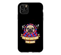 Carcasa para iPhone 11 Pro MAX Pug Do Not Funny Disturb The Cute Snug Burrito Manta Perro