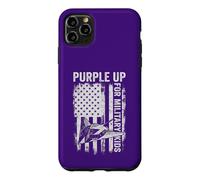 Carcasa para iPhone 11 Pro MAX Purple Up Military Kids Stealth Jet Month of Military Child