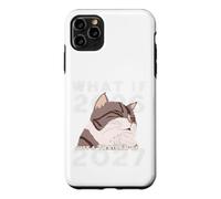 Carcasa para iPhone 11 Pro MAX ¿Qué pasaría si 2026 Fuera Solo un Trailer para 2027? Meme de Gato Divertido