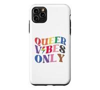 Carcasa para iPhone 11 Pro MAX Queer Vibes Only Gay Pride Month LGBTQ Rainbow Pride Lesbian