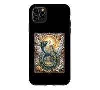 Carcasa para iPhone 11 Pro MAX Quetzalcóatl Dios Azteca Mitología Myan Inca Christian Floral