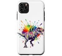 Carcasa para iPhone 11 Pro MAX Rainbow T Rex French Bulldog Dinosaur