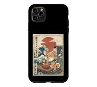 Carcasa para iPhone 11 Pro MAX Ramen Shiba Inu Dog Japón Ukiyo-e Style Great Wave Art