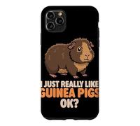 Carcasa para iPhone 11 Pro MAX Realmente me Gustan los Conejillos de Indias Ok Cute Teddy Guinea Pig