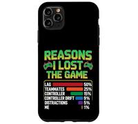 Carcasa para iPhone 11 Pro MAX Reasons I Lost The Game - Funny Video Gamer Gaming Humor