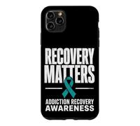 Carcasa para iPhone 11 Pro MAX Recovery Matters Concientización sobre la adicción al Alcohol a Las Drogas Verde Azulado