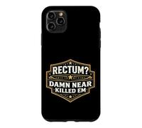 Carcasa para iPhone 11 Pro MAX ¿Recto? Maldito Casi Matado Em Divertido Papá Broma Juego de Palabras Divertido