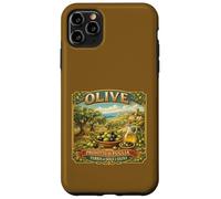 Carcasa para iPhone 11 Pro MAX Recuerdo Vintage del mar mediterráneo con Etiqueta de Caja de Olivo Puglia
