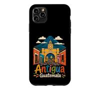 Carcasa para iPhone 11 Pro MAX Regalo de Recuerdo de Viaje de Antigua Guatemala Dibujado a Mano