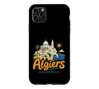 Carcasa para iPhone 11 Pro MAX Regalo de Recuerdo de Viaje de Argel Argelia Dibujado a Mano