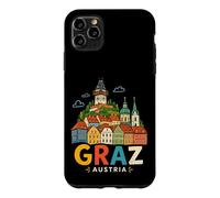 Carcasa para iPhone 11 Pro MAX Regalo de Recuerdo de Viaje de Graz Austria Dibujado a Mano