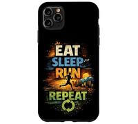 Carcasa para iPhone 11 Pro MAX Regalo Divertido para Corredores de Eat Sleep Run Repeat