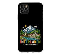 Carcasa para iPhone 11 Pro MAX Regalo histórico de Viaje de Interlaken Suiza Dibujado a Mano