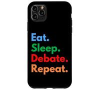 Carcasa para iPhone 11 Pro MAX Repetir el Debate sobre Comer y Dormir para los Miembros y oradores del Club de Debate