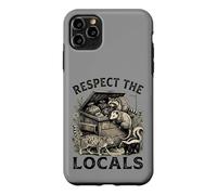 Carcasa para iPhone 11 Pro MAX Respect The Locals Raccoon Funny Street Cats Respeta a los Locales