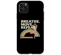 Carcasa para iPhone 11 Pro MAX Respiración Movimiento Repetir Yoga Pose Rainbow