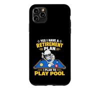 Carcasa para iPhone 11 Pro MAX Retirement Plan Play Pool Skeleton Billiard Player