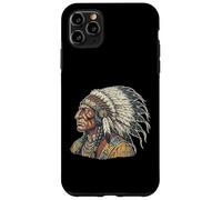 Carcasa para iPhone 11 Pro MAX Retrato del Jefe Nativo Americano Guerrero indígena Vintage
