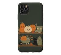 Carcasa para iPhone 11 Pro MAX Retro Autumn Harvest Shelf Doodle Personajes Vibe