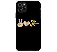 Carcasa para iPhone 11 Pro MAX Retro Leopardo Paz Corazón Karma Boho Espiritual