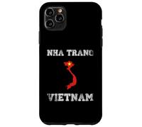 Carcasa para iPhone 11 Pro MAX Retro Nha Trang Vietnam Bandera de Vietnam Envejecida
