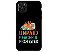 Carcasa para iPhone 11 Pro MAX Retro Peace Sign Flowers Groovy Unpaid Peaceful Protester