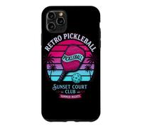 Carcasa para iPhone 11 Pro MAX Retro Pickleball Sunset Court Club Ropa Vintage