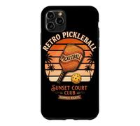 Carcasa para iPhone 11 Pro MAX Retro Pickleball Sunset Court Club Ropa Vintage